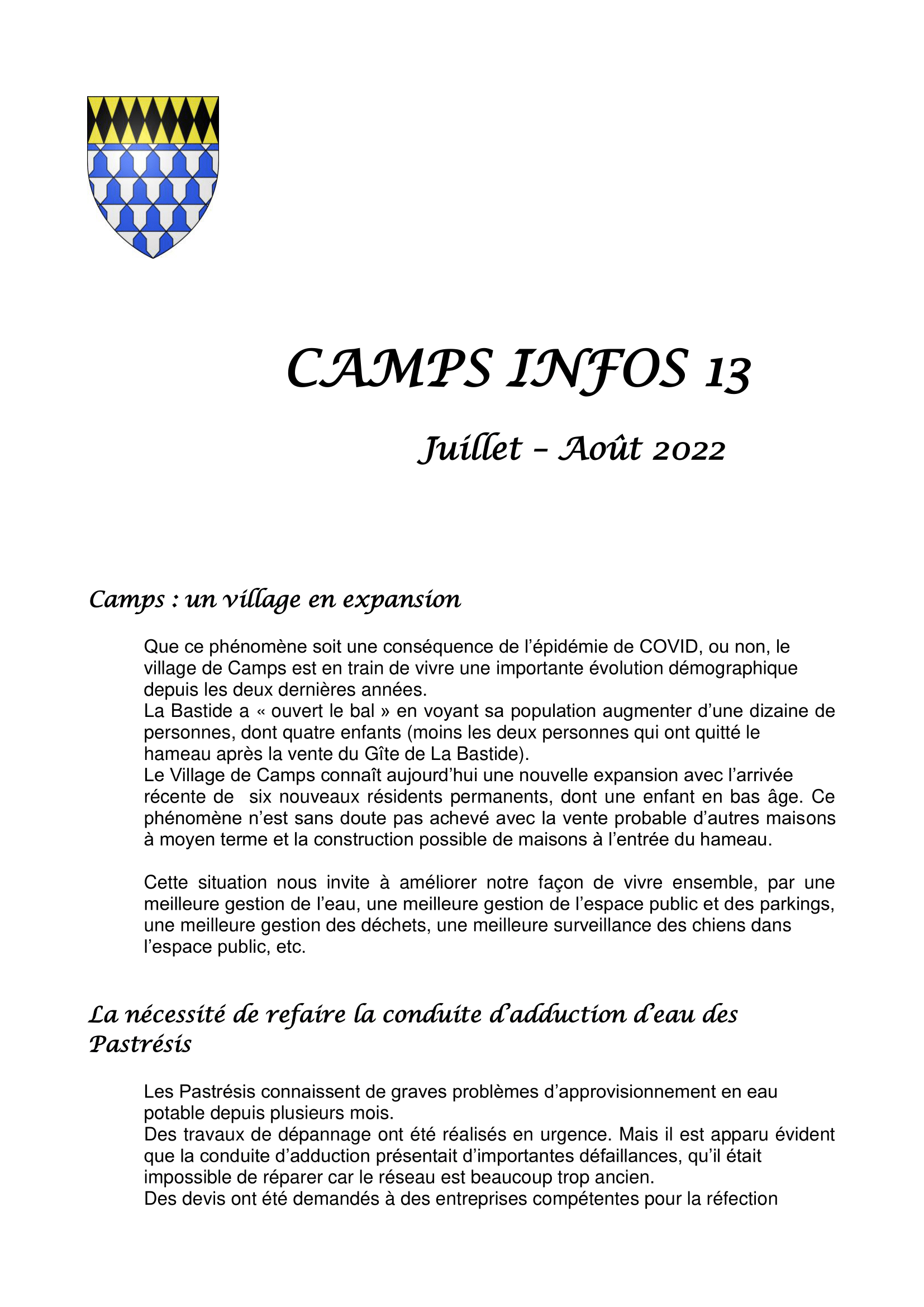 camps info 13