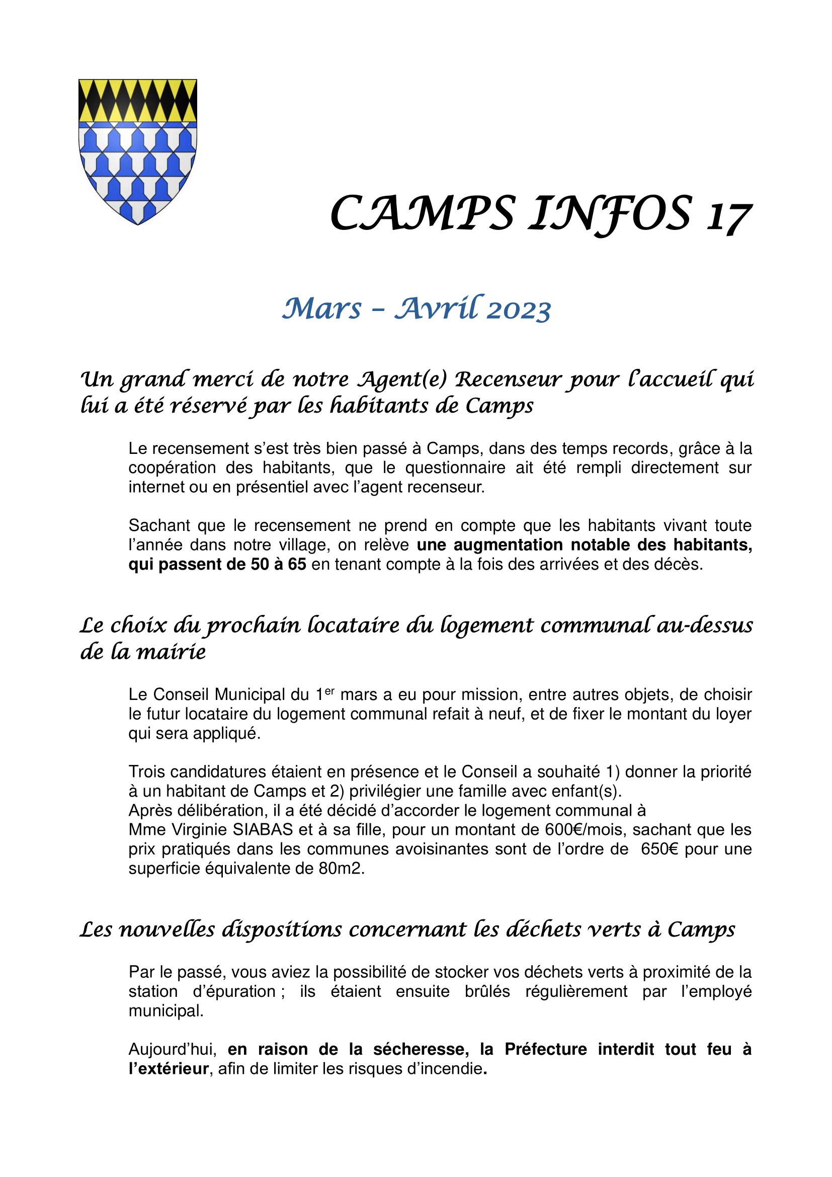 camps info 17